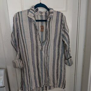 NEW CP Shades Linen long sleeve top